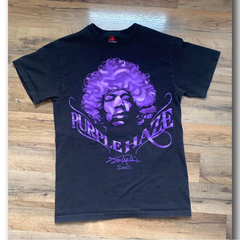 💜🎸Vintage Purple Haze Jimi Hendrix                Zion Rootswear-1997 Tee